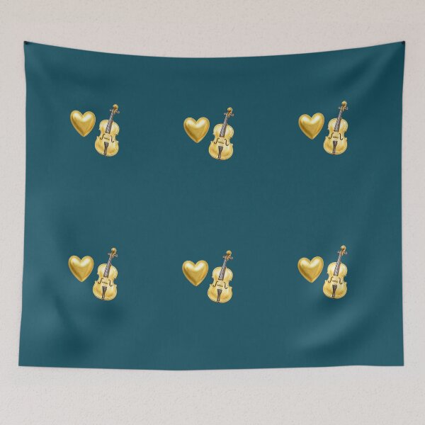 Item preview, Violin Melody with Golden Heart designed and sold by Mattigiov.