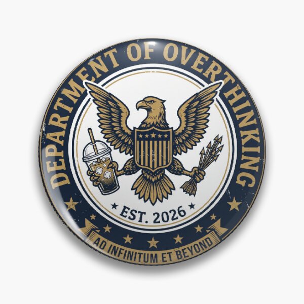 Item preview, Overthinking Official Seal designed and sold by CrazyRedBubble1.