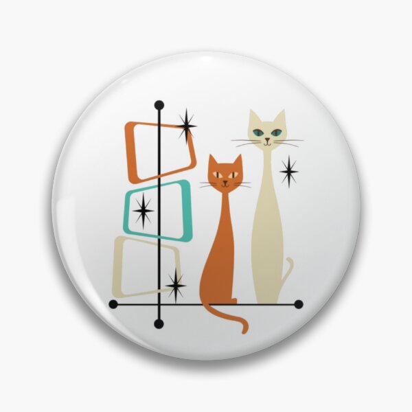 Item preview, Retro Mid-Century Modern Cats 50s 60s Style designed and sold by alvablakefg.