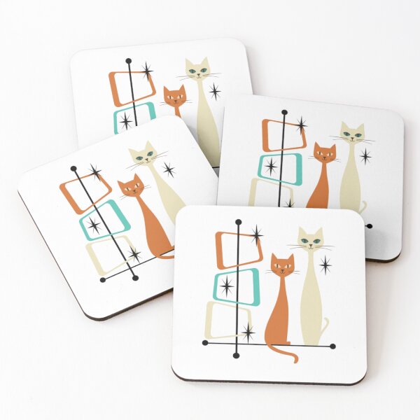 Item preview, Retro Mid-Century Modern Cats 50s 60s Style designed and sold by alvablakefg.