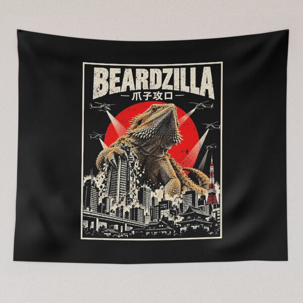 Item preview, Beardzilla Giant Bearded Dragon Monster in the City designed and sold by andre-hollow.