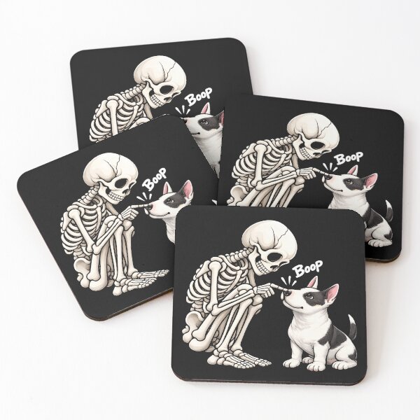 Item preview, Funny Skeleton Bull Terrier Dog Boop Halloween Design Mom Dad designed and sold by rafaeltto.