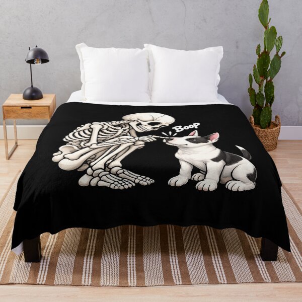 Item preview, Funny Skeleton Bull Terrier Dog Boop Halloween Design Mom Dad designed and sold by rafaeltto.