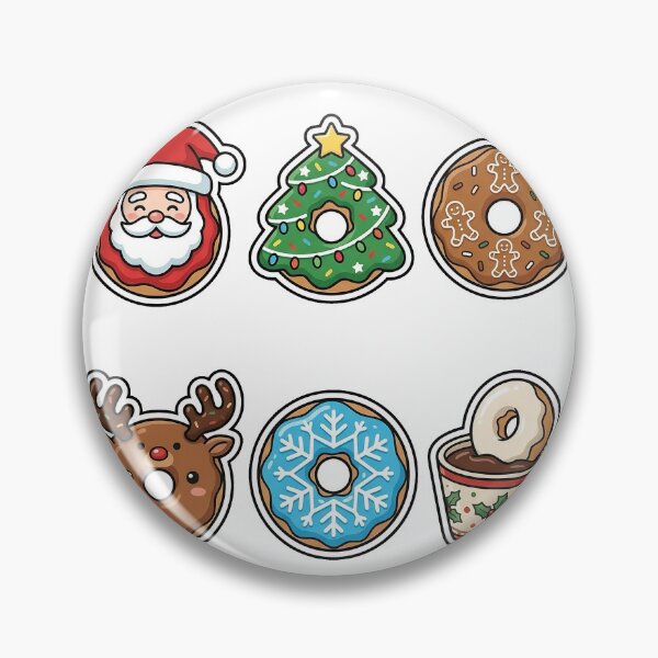 Item preview, Sweet Christmas Donut Sticker Pack - Festive Bakery Treats Set designed and sold by SimpleP.