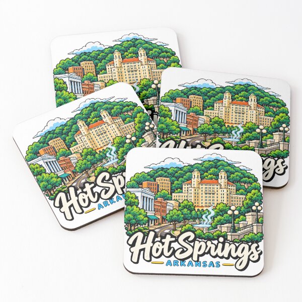 Item preview, Hand Drawn Hot Springs Arkansas Travel Souvenir Landmark Gift designed and sold by MichaeIRellov.