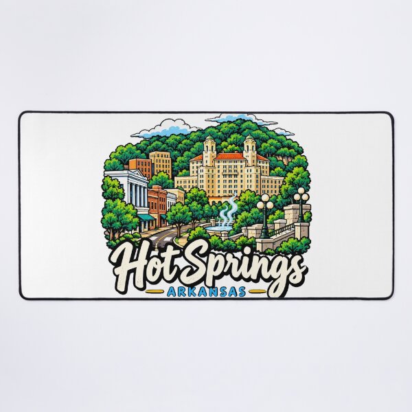 Item preview, Hand Drawn Hot Springs Arkansas Travel Souvenir Landmark Gift designed and sold by MichaeIRellov.