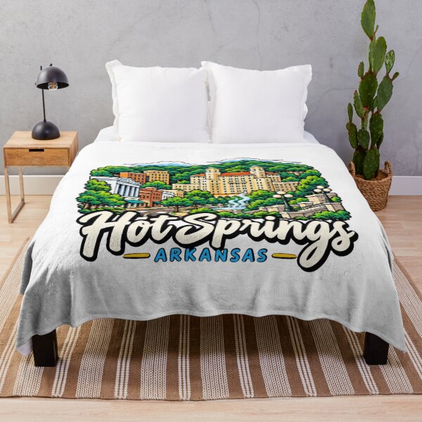 Item preview, Hand Drawn Hot Springs Arkansas Travel Souvenir Landmark Gift designed and sold by MichaeIRellov.