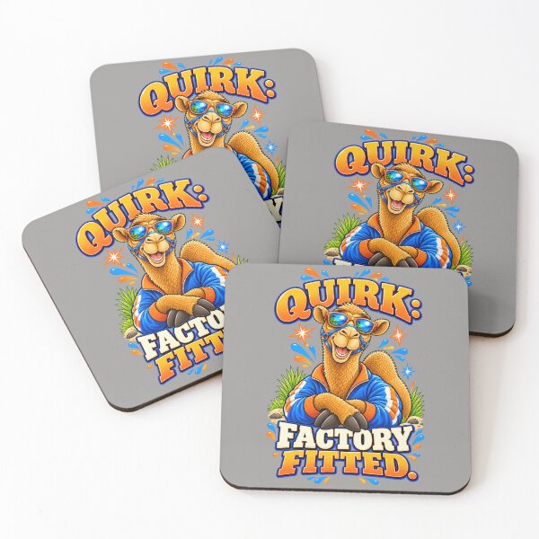 Artikelvorschau, Quirk: Factory Fitted – Lustiges Kamel-T-Shirt mit Tiergrafik entworfen und verkauft von Camel & Quirk.