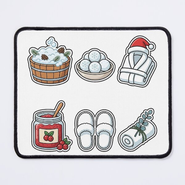 Item preview, Cozy Winter Spa & Pampering Sticker Pack - Holiday Relax Favorites designed and sold by SimpleP.