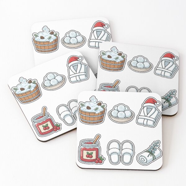 Item preview, Cozy Winter Spa & Pampering Sticker Pack - Holiday Relax Favorites designed and sold by SimpleP.
