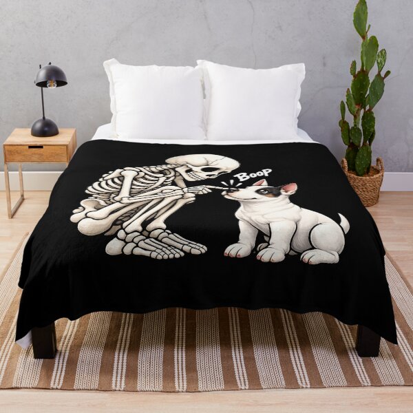 Item preview, Funny Skeleton Bull Terrier Dog Boop Halloween Design Mom Dad designed and sold by rafaeltto.