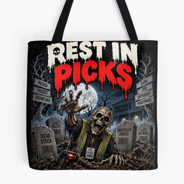 Item preview, Rest in Picks – Funny Warehouse Halloween Horror Design designed and sold by KeeganDykes.