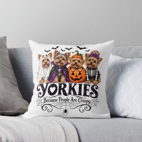 Item preview, Halloween Yorkies Because People Are Creepy designed and sold by ROUX-ART.