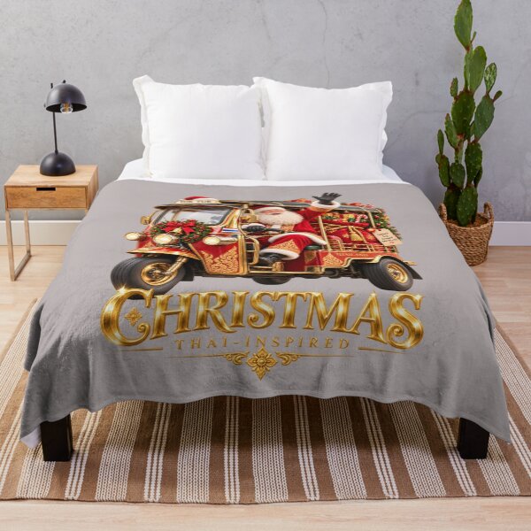 Item preview, Funny Thai Christmas Tuk Tuk Santa Claus Design – Unique Holiday Gift for Thailand Travel Lovers designed and sold by Fur Damage Co. | Funny Husky Designs.