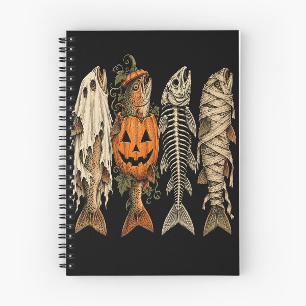 Item preview, Halloween Fish Collection: Ghost, Pumpkin, Skeleton & Mummy designed and sold by ROUX-ART.