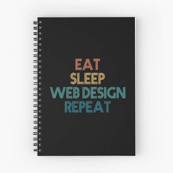 Aperçu de l'œuvre Manger, dormir, concevoir du web, recommencer - Un cadeau pour les passionnés de conception web créée et vendue par kindxinn.