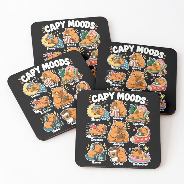 Item preview, Capybara Moods Funny Cute Capybara Lover Art designed and sold by andre-hollow.