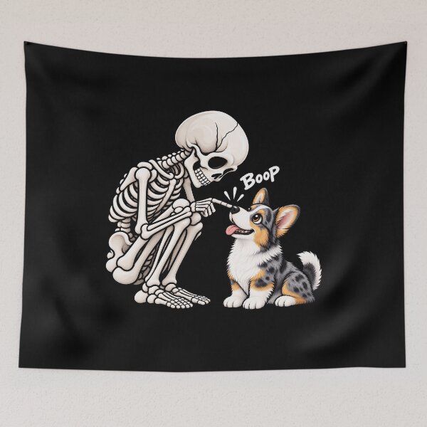 Item preview, Funny Skeleton Cardigan Welsh Corgi Dog Boop Halloween Design Mom Dad designed and sold by rafaeltto.