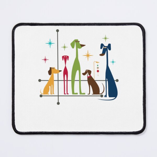 Item preview, Retro Mid-Century Modern Dogs 50s 60s Style designed and sold by alvablakefg.