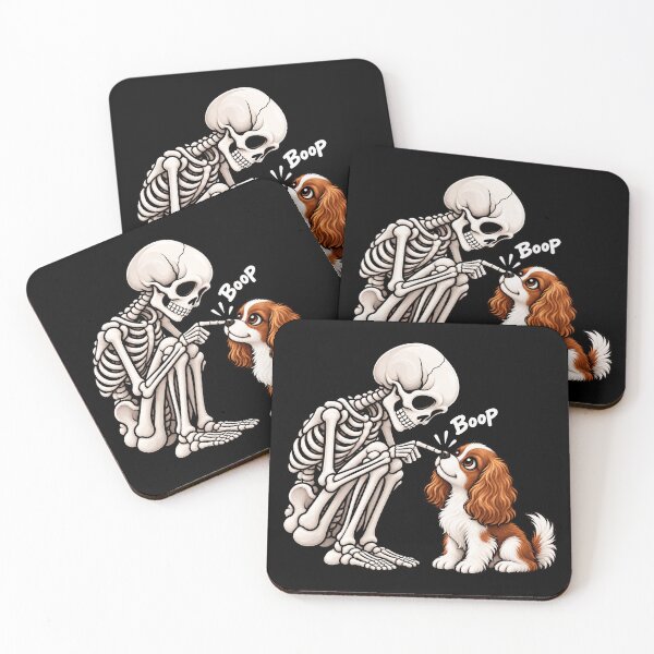 Item preview, Funny Skeleton Cavalier King Charles Spaniel Dog Boop Halloween Design Mom Dad designed and sold by rafaeltto.