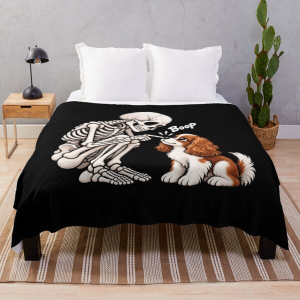 Item preview, Funny Skeleton Cavalier King Charles Spaniel Dog Boop Halloween Design Mom Dad designed and sold by rafaeltto.