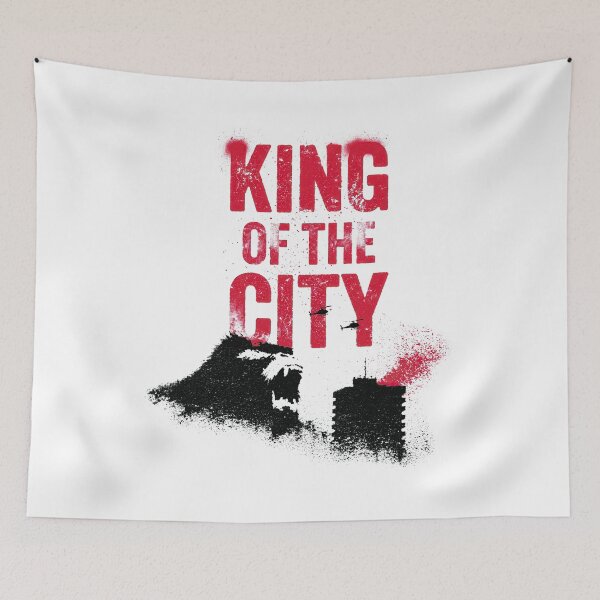 Item preview, Roaring King Kong Skyscraper Summit Urban Poster designed and sold by EdvvinStudios.
