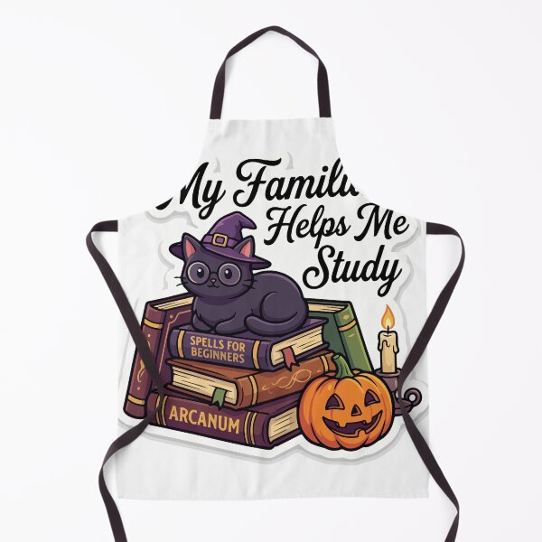 Item preview, My Familiar Helps Me Study Halloween Black Cat Books Sticker designed and sold by YasminTaha.