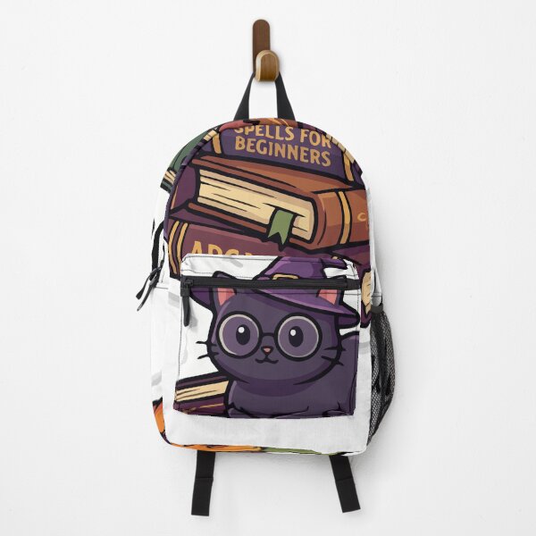 Item preview, My Familiar Helps Me Study Halloween Black Cat Books Sticker designed and sold by YasminTaha.