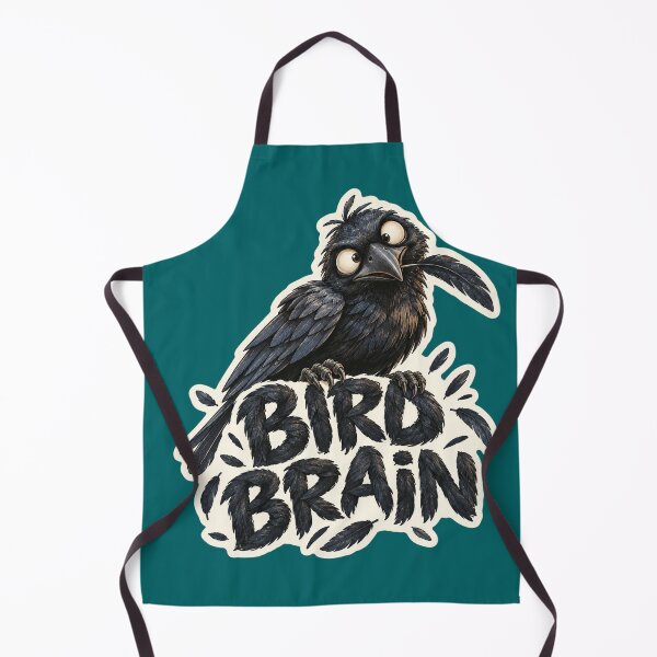 Item preview, Funny Bird Brain Crow Humor Bird Nerd Sticker designed and sold by KaBaRen.