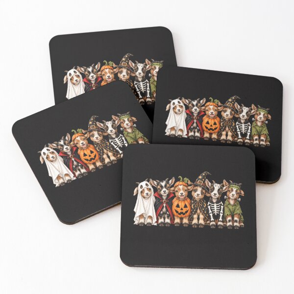 Item preview, Halloween Goats in Spooky Costumes designed and sold by ROUX-ART.
