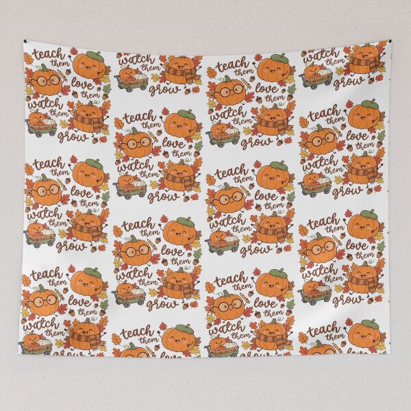 Item preview, Teach Love Watch Them Grow Autumn Pumpkin Teacher designed and sold by Glow-Paw-Studio.