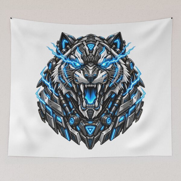 Item preview, Cyberpunk Mecha Cyber Tiger Alpha Art designed and sold by RiteshCenter .