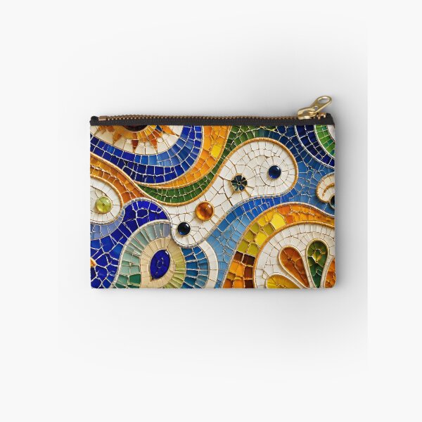 Item preview, Gaudi Inspired Vivid Ceramic Mosaic Sun Flower Trencadís Pattern designed and sold by GrinGalore.