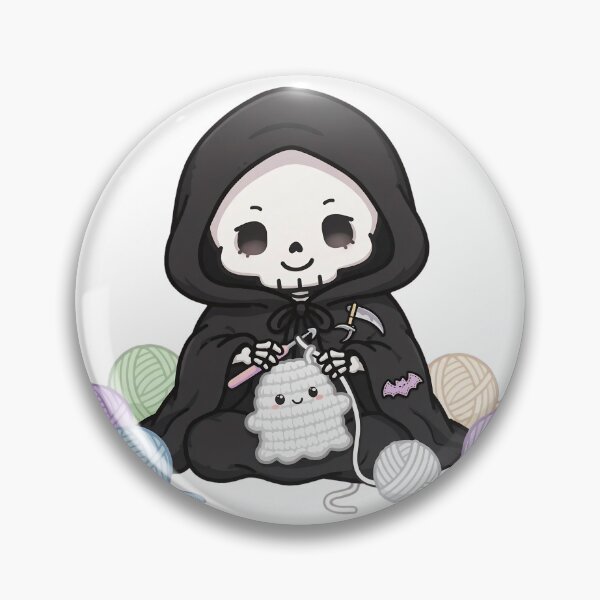 Artikelvorschau, Grim Reaper Crochet Club | Niedlicher Gothic-Häkelgeist entworfen und verkauft von HealingEraInk.