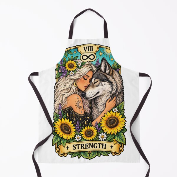 Item preview, Strength Tarot Woman and Wolf designed and sold by DarkMoonSiren.