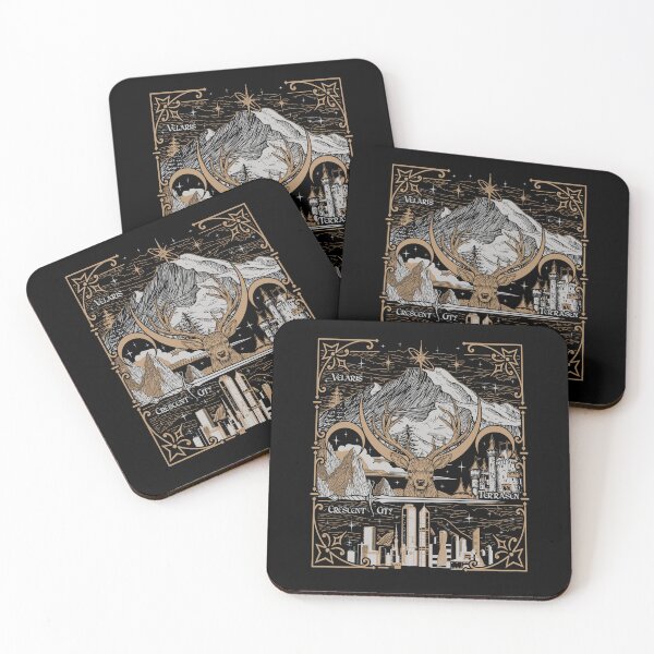 Item preview, Sarah J Maas Fantasy Realms Mountain Deer Cityscape designed and sold by Glow-Paw-Studio.