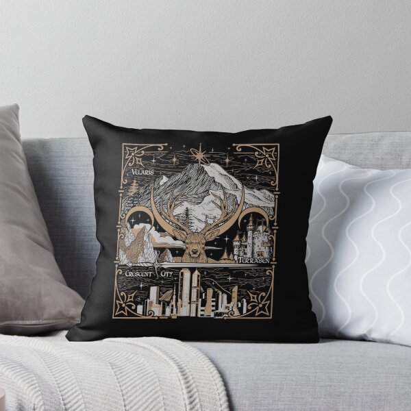 Item preview, Sarah J Maas Fantasy Realms Mountain Deer Cityscape designed and sold by Glow-Paw-Studio.