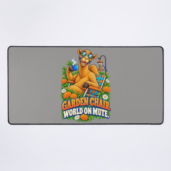Item preview, Garden Chair. World on Mute – Funny Camel T-Shirt Animal Graphic Camel T-Shirt designed and sold by Camel & Quirk.