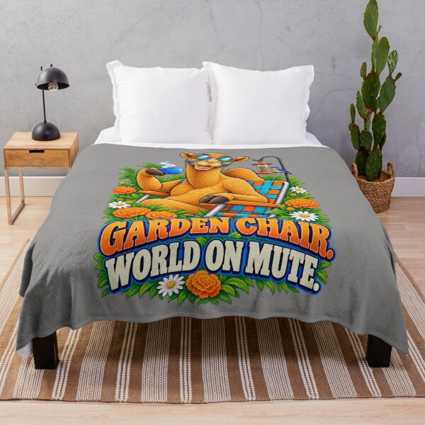 Item preview, Garden Chair. World on Mute – Funny Camel T-Shirt Animal Graphic Camel T-Shirt designed and sold by Camel & Quirk.