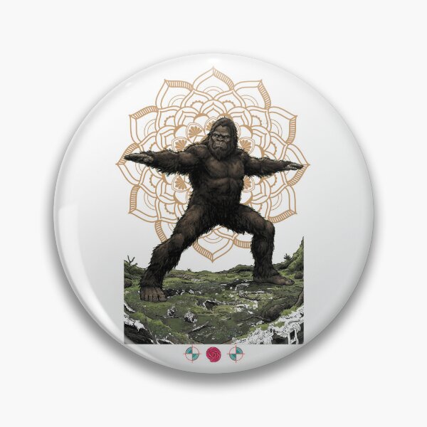 Item preview, Warrior II Bigfoot Yoga Funny Sasquatch Forest Pose designed and sold by Whimsy Trail Co.