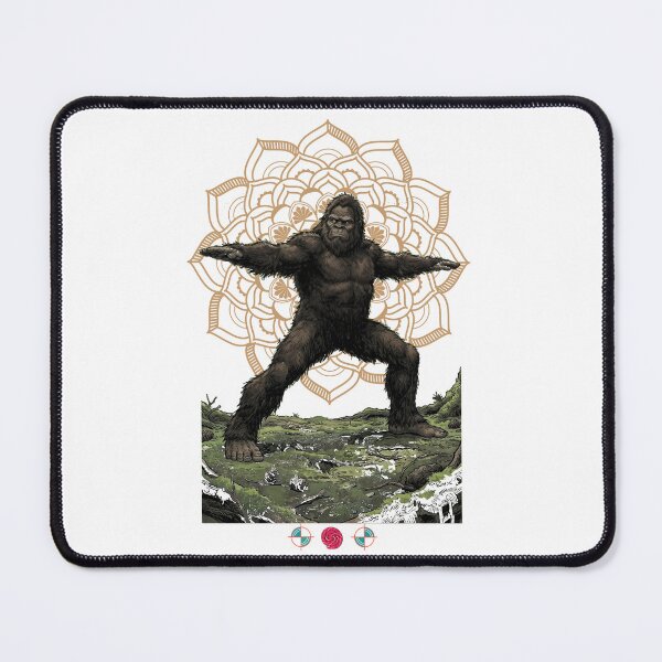 Item preview, Warrior II Bigfoot Yoga Funny Sasquatch Forest Pose designed and sold by Whimsy Trail Co.