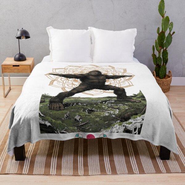Item preview, Warrior II Bigfoot Yoga Funny Sasquatch Forest Pose designed and sold by Whimsy Trail Co.