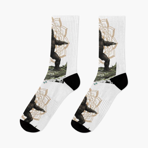 Item preview, Warrior II Bigfoot Yoga Funny Sasquatch Forest Pose designed and sold by Whimsy Trail Co.