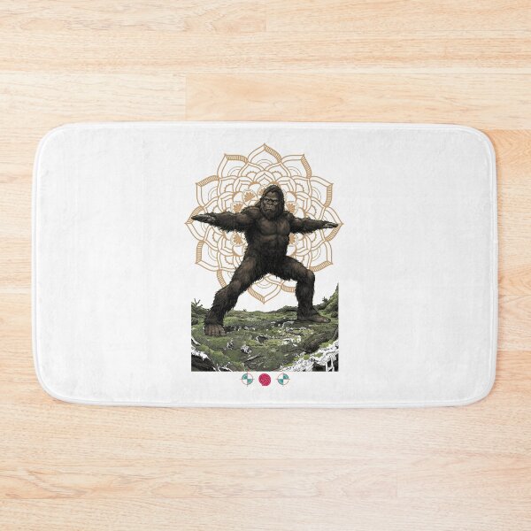 Item preview, Warrior II Bigfoot Yoga Funny Sasquatch Forest Pose designed and sold by Whimsy Trail Co.