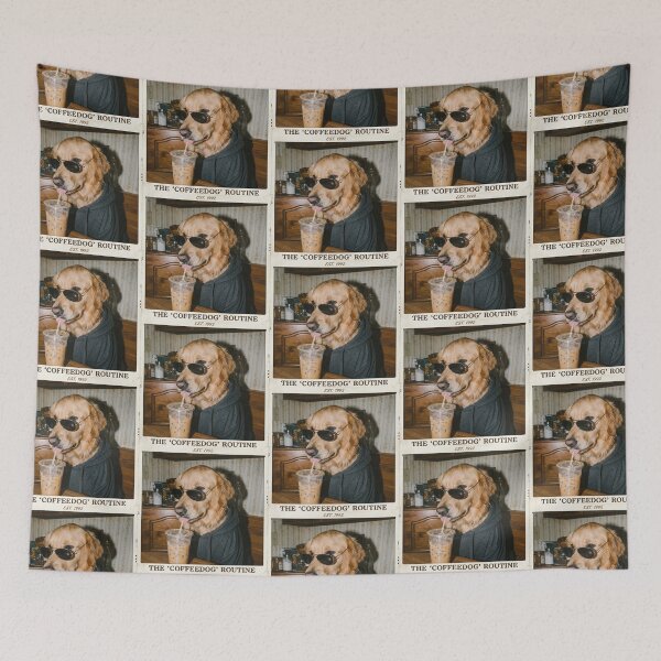 Item preview, Golden Retriever Iced Coffee Polaroid Vintage Dog designed and sold by creativerooney.