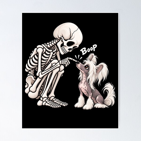 Item preview, Funny Skeleton Chinese Crested Dog Boop Halloween Design Mom Dad designed and sold by rafaeltto.