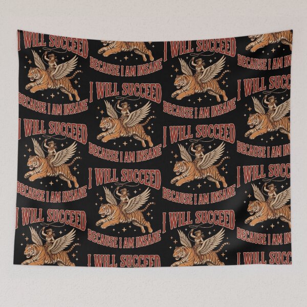 Item preview, Wild Success Cowgirl Tiger Retro Western Quote designed and sold by Mind-Drift.