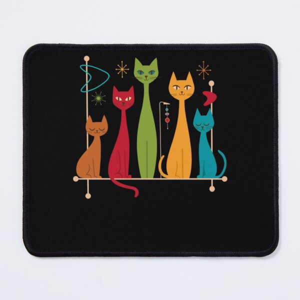 Item preview, Retro Mid-Century Modern Cats 50s 60s Style designed and sold by alvablakefg.