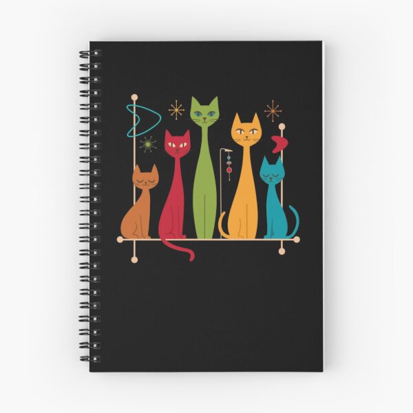 Item preview, Retro Mid-Century Modern Cats 50s 60s Style designed and sold by alvablakefg.