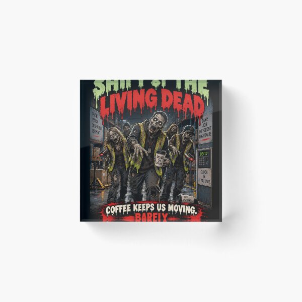 Item preview, Shift of the Living Dead – Funny Warehouse Halloween Design designed and sold by KeeganDykes.